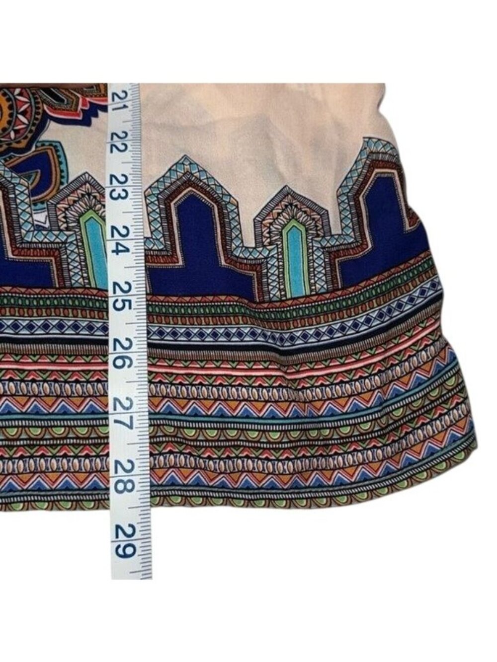 Cynthia Rowley Womens 2X Sleeveless Boho Print Top With Tie Neck & Vibrant Multi - Picture 8 of 9